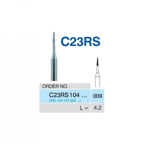 Bur Carbide C23RS 104 009 HP Round End Taper (5 pcs)
