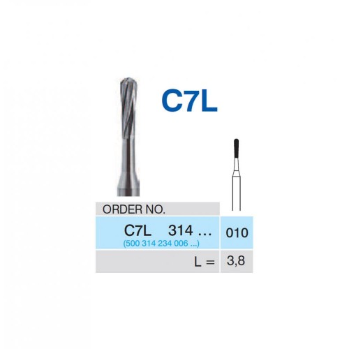 Bur Carbide C7L 314 010, FG Pear Long (5 pcs)