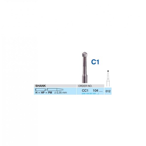 Bur Carbide CC1 104 012, HP Round for Oral Surgery (5 pcs)