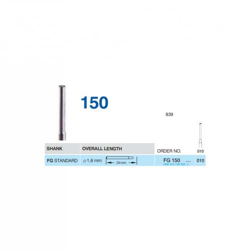 Bur Diamond FG (839) 150 010 End Cutting (5 pcs)