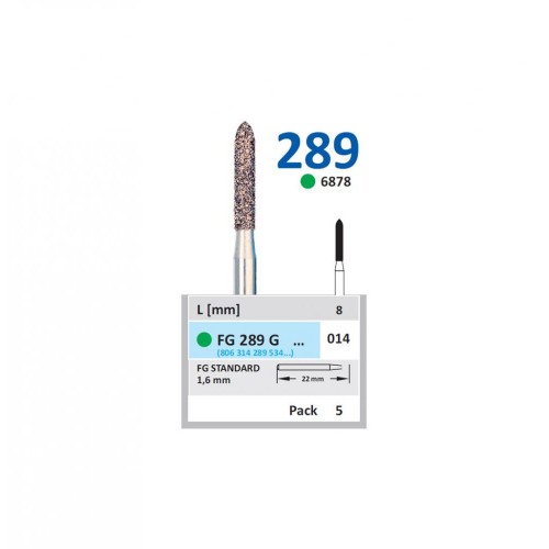 Bur Diamond FG (878) 289G014 Pointed Taper (5 pcs)