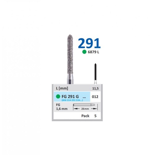 Bur Diamond FGL (879L) 291G012 Pointed Taper Long (5 pcs)