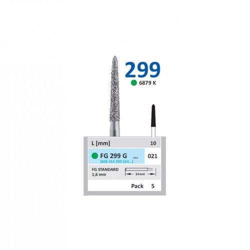 Bur Diamond FG (879K) 299G021 Pointed Taper (5 pcs)