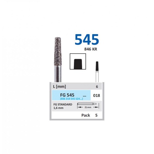 Bur Diamond FG545 018 Taper Cone (5 pcs)