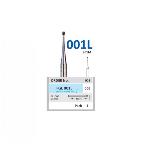 Bur Diamond FGL001L005 Round Long (5 pcs)