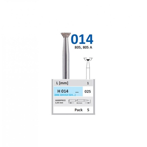 Bur Diamond HP (805) H014 025 Inverted Cone (5 pcs)
