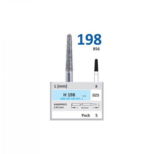 Bur Diamond HP (856) H198 025 Round End Taper (5 pcs)