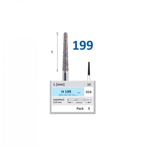 Bur Diamond HP (850) H199 016 Round End Taper (5 pcs)