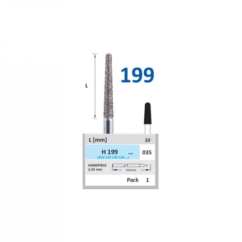 Bur Diamond HP (850) H199 035 Round End Taper