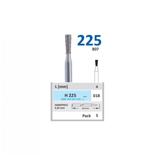Bur Diamond HP (807) H225 018 Inverted Cone (5 pcs)