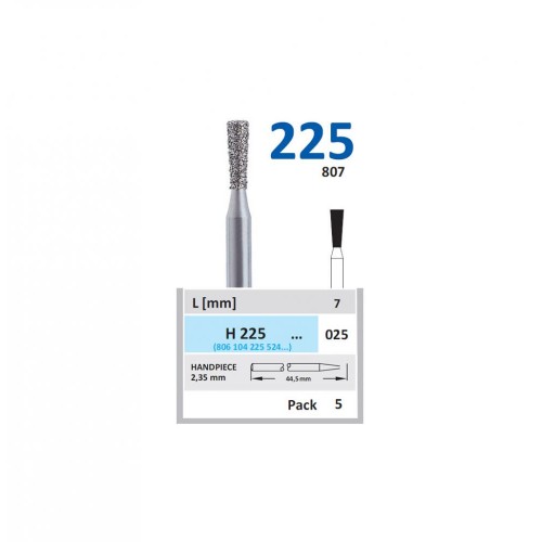 Bur Diamond HP (807) H225 025 Inverted Cone (5 pcs)