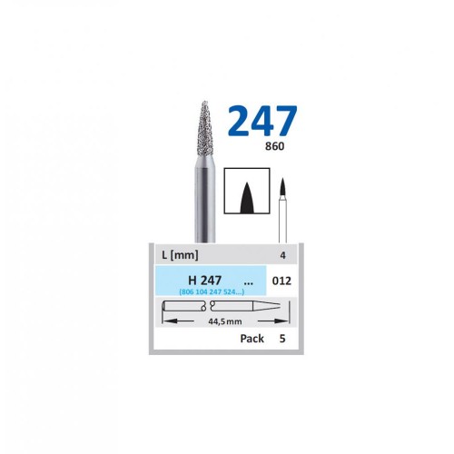 Bur Diamond HP (860) H247 012 Flame (5 pcs)