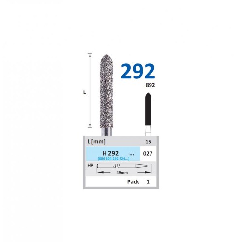 Bur Diamond HP (892) H292 027 Pointed Taper